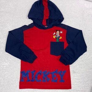 Mickey for kids hooded long sleeve pocket tee with goofy size 5